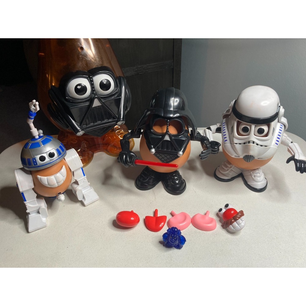 Star Wars Mr Potato Head themed Lot Darth Tater Storage Container over 20 Pieces